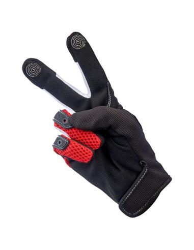 Gants Biltwell Anza Rouge/Noir | Off-Road & Tactile