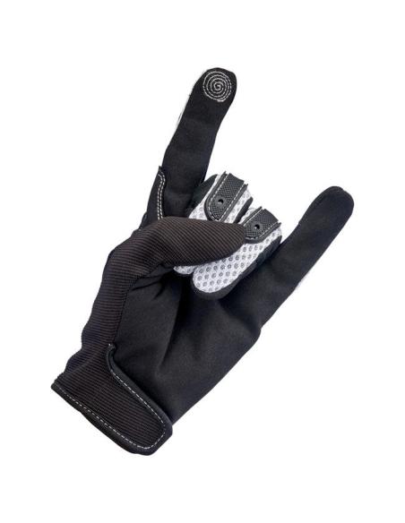 Biltwell Anza White/Black Gloves | Off-Road + Touch