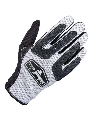 Biltwell Anza White/Black Gloves | Off-Road + Touch