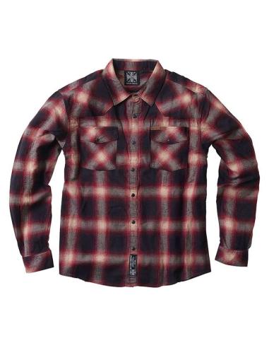 Acquista Camicia WCC Outlaw Flannel Rosso/Grigio | Stile Chopper