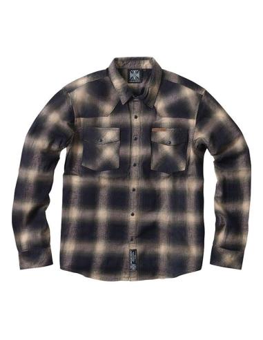Acquista Camicia WCC Outlaw Flannel Oliva/Beige | Taglio Regular