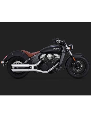Escapamentos Vance & Hines Twin Slash 3" para Indian Scout | Iguana Custom