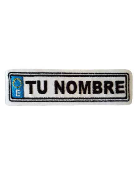 PATCH PERSONALIZADO ESTILO PLACA EUROPEIA COM O SEU NOME