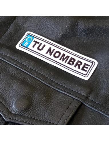 PATCH PERSONNALISÉ STYLE PLAQUE EUROPÉENNE AVEC VOTRE NOM