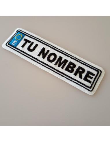 CUSTOM EUROPEAN LICENSE PLATE STYLE PATCH WITH YOUR NAME
