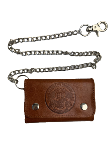 Portefeuille America’s Highway Cuir Marron | Fait Main