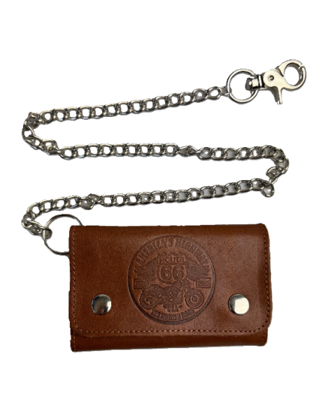Portefeuille America’s Highway Cuir Marron | Fait Main
