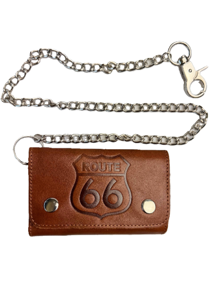 Route 66 Leather Wallet – Brown | Handmade in Spain