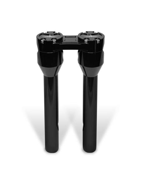 HeinzBikes Clubstyle Risers 10" Black – CNC for Harley 1"