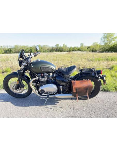 Motone Voyager Black Luggage Rack for Harley, Triumph, Indian | Iguana Custom