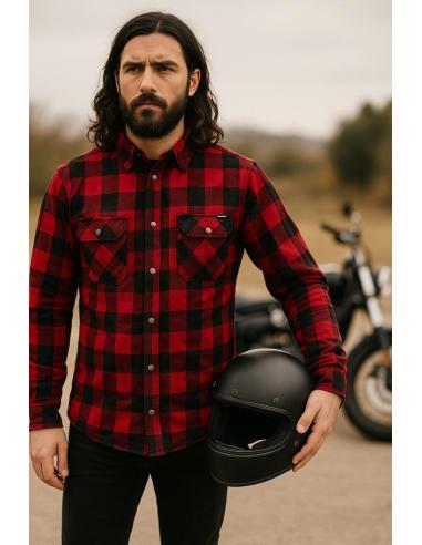 Acquista Camicia da Boscaiolo da Motociclista Certificata AA con Rinforzi in Kevlar | Iguana Custom