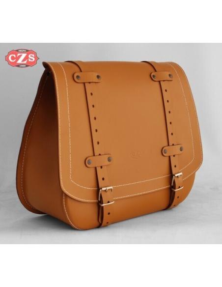ULISES SACOCHE BASIQUE EN CUIR CAMEL - 36X40X15CM