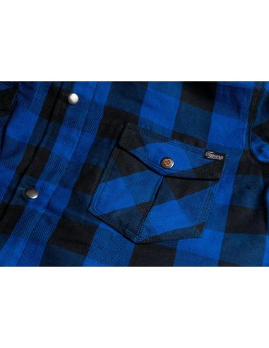 Comprar Camisa Motera de Leñador Azul Certificada AA con Refuerzos de Kevlar | Iguana Custom