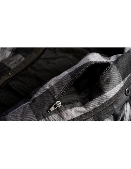 AA-Certified Grey Lumberjack Motorcycle Shirt with Kevlar Reinforcements | Iguana Custom