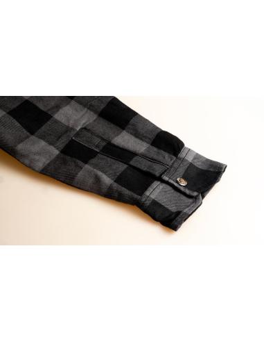 AA-Certified Grey Lumberjack Motorcycle Shirt with Kevlar Reinforcements | Iguana Custom
