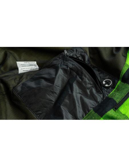Acquista Camicia da Motociclista Alta Visibilità Verde Lime Certificata AA con Kevlar | Iguana Custom