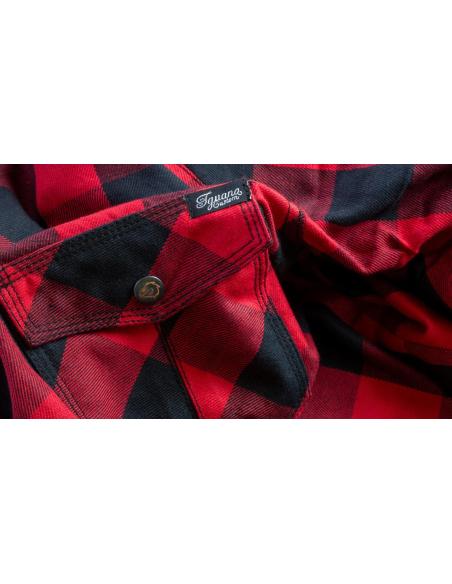 Comprar Camisa Motera Femenina Roja Certificada AA con Kevlar | Iguana Custom