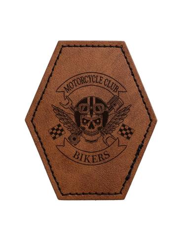 Comprar Parche Rectangular Personalizable en Símil Piel Marrón Vintage 50x75 mm | Iguana Custom