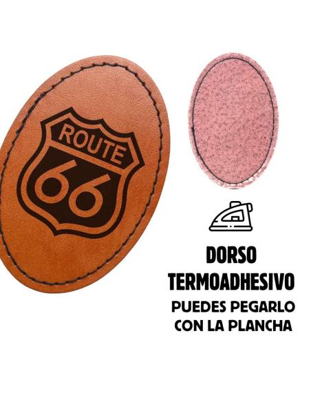 Comprar Parche Ovalado Personalizable en Símil Piel Marrón Vintage 50x75 mm | Iguana Custom