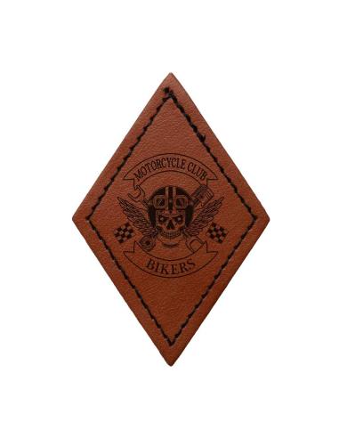 Comprar Parche Rombo Personalizable en Símil Piel Marrón Vintage 50x75 mm | Iguana Custom