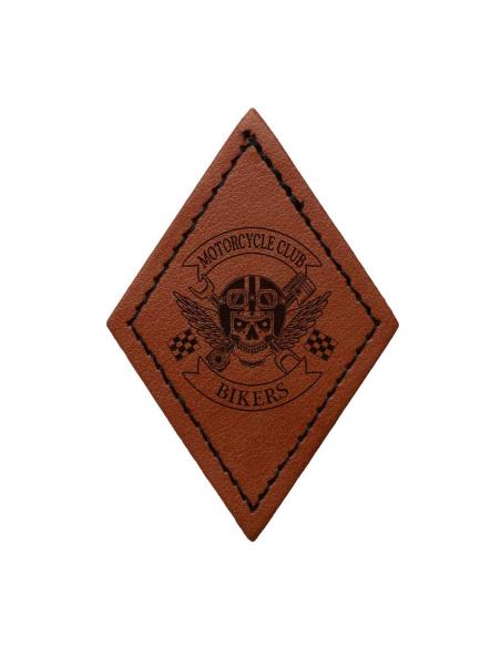 Comprar Parche Rombo Personalizable en Símil Piel Marrón Vintage 50x75 mm | Iguana Custom