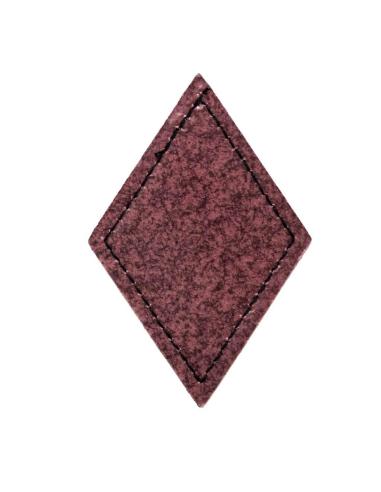 Patch Losange Personnalisable en Simili Cuir Marron Vintage 50x75 mm | Iguana Custom