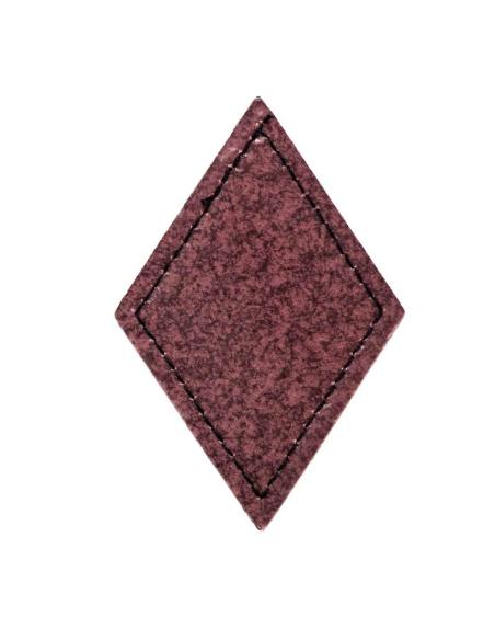 Customizable Rhombus Patch in Vintage Brown Synthetic Leather 50x75 mm | Iguana Custom