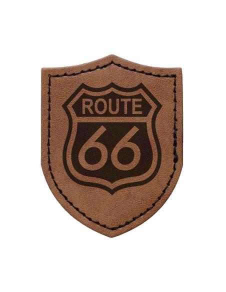 Patch Écusson Personnalisable en Simili Cuir Marron Vintage avec Dos Thermo-Adhésif | Iguana Custom