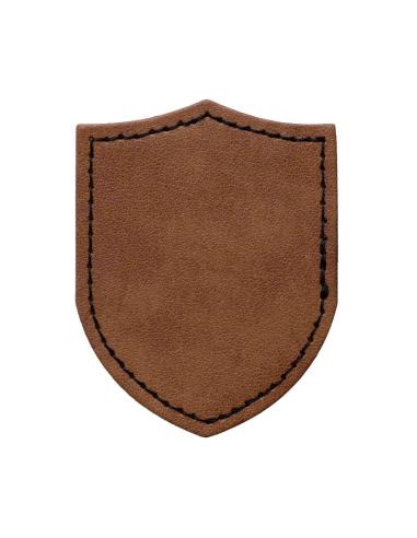 Patch Écusson Personnalisable en Simili Cuir Marron Vintage avec Dos Thermo-Adhésif | Iguana Custom