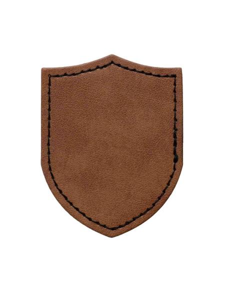 Patch Écusson Personnalisable en Simili Cuir Marron Vintage avec Dos Thermo-Adhésif | Iguana Custom
