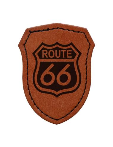 Patch Escudo Personalizável em Couro Sintético Castanho com Dorso Termocolante | Iguana Custom