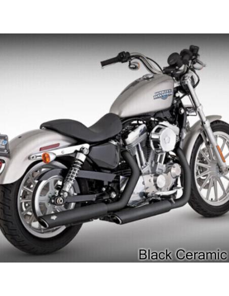 Comprar Silenciadores Vance & Hines Twin Slash 3" PCX Negro | Harley XL 14-20