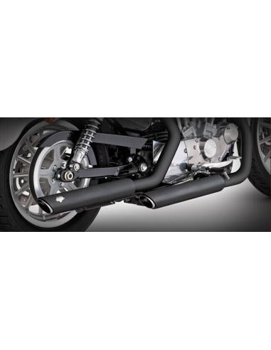 Vance & Hines Twin Slash 3" Slip-On Mufflers | Matte Black for Sportster 14-20