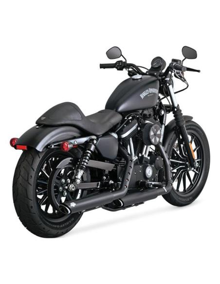 Silencieux Vance & Hines Twin Slash 3" | Noir Mat pour Sportster 14-20