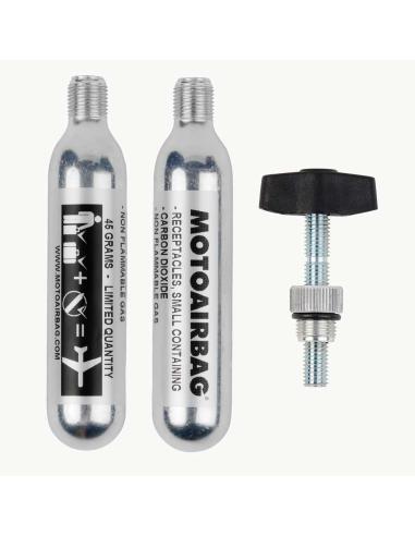 Acquista Kit Ricarica A2 MOTOAIRBAG | 2 Cartucce + Chiave | MAB M1, V3, V4