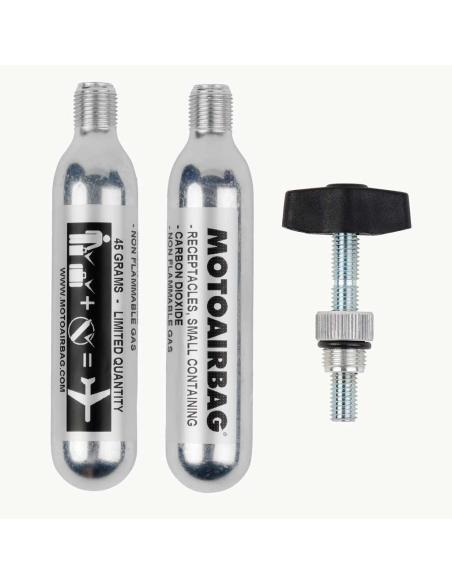 Acquista Kit Ricarica A2 MOTOAIRBAG | 2 Cartucce + Chiave | MAB M1, V3, V4