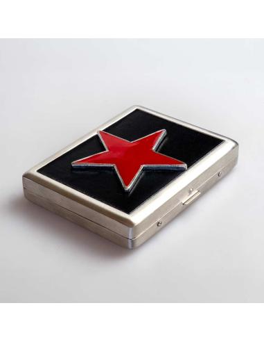 Piteira cromada com estrela vermelha | Iguana Custom