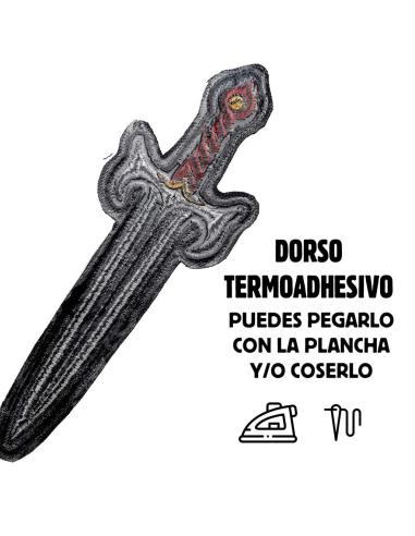 Dagger-Shaped Embroidered Patch – Iron-On | Iguana Custom
