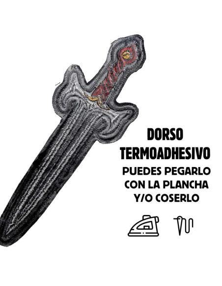 Patch Bordado em Forma de Adaga Termoadesivo | Iguana Custom