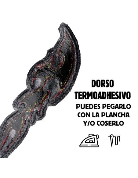 Parche Bordado Llamas Invertidas Termoadhesivo | Iguana Custom