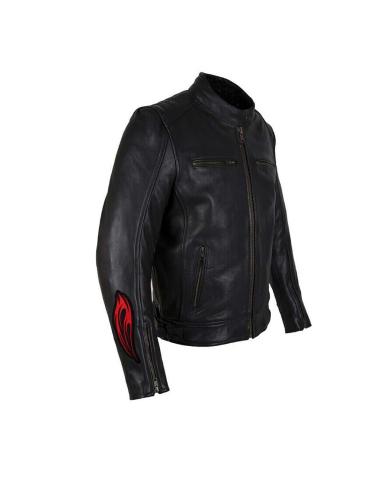 Curved Red Flame Patch – Iron-On | Iguana Custom