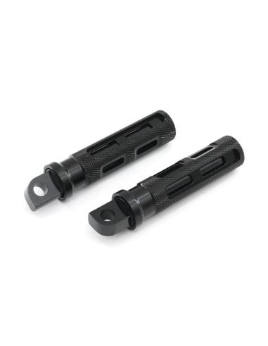 REPOSE-PIEDS KNURLED BLACK POUR HARLEY-DAVIDSON – ALUMINIUM CNC MOLETA UNIVERSAL