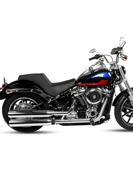 Two Up Seat for Harley Softail Sport Glide, Low Rider, S & ST – Black