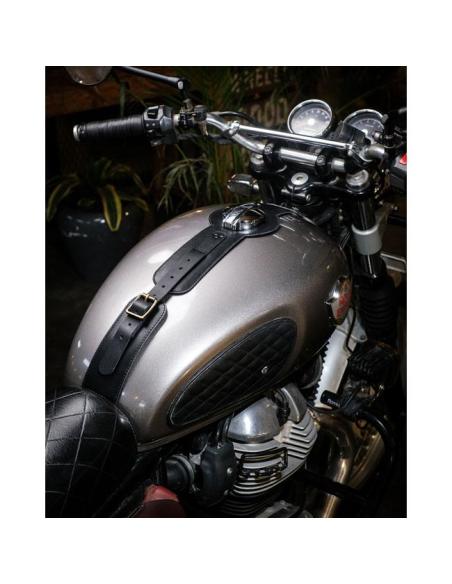 Trip Machine Tank Strap interceptor/continental gt – Cuero negro