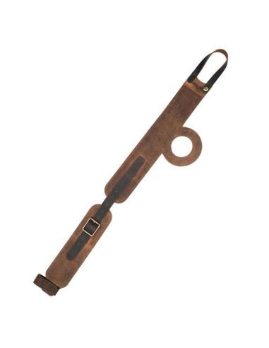 Trip Machine Tank Strap Triumph T100, T120, Speed Master, Bobber, Scrambler 900 y Speed T. – Cuero marrón tabacco