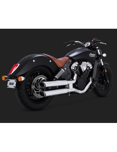 Comprar Colas Twin Slash 3" Cromadas Para Indian Scout a precio de oferta