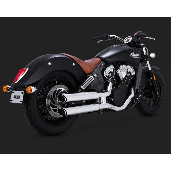 TWIN SLASH 3" CHROME TAILS FOR INDIAN SCOUT