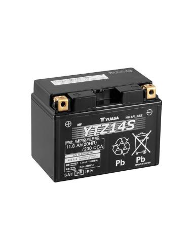 Batería Yuasa YTZ14S – AGM 12V para Moto, Libre de Mantenimiento