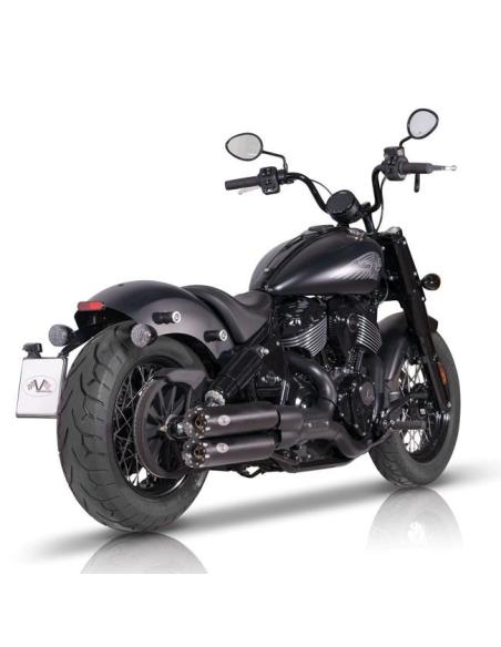 Escapamentos Slip-on V Performance Revolver Preto Euro 5 | Indian Chief 21–25