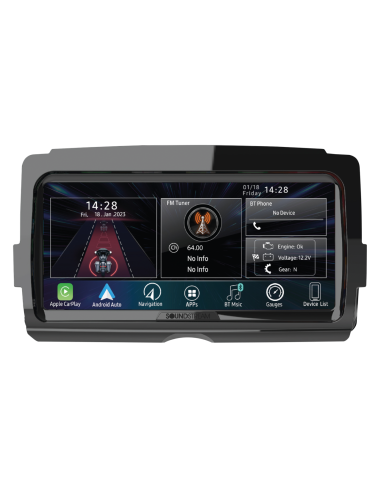Rádio Soundstream V2 para Harley Touring/Trike 14+ com CarPlay e Android Auto Sem Fio